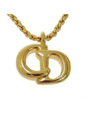 Dior CD Logo Necklace Gold